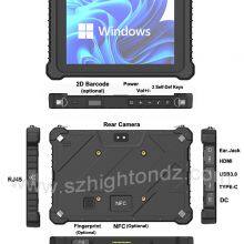 HIDON Cheapest Factory Hot Selling 8 Inch Intel N5100 I5 I7 FHD 8 +128GB 16+256GB Win10 Pro Win11 Pro Rugged Tablet PC Pad With NFC Barcode & Docking thumbnail-2