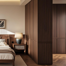 Hangmei Black Walnut Color Solid Wood Paint-free Board, 15/18/20mm Thick Large Board With Pure Rubber Wood Finger-jointed Board as Substrate thumbnail-4