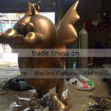 Outdoor Brass Welding Flying Pig Metal Bronze Sculpture thumbnail-6