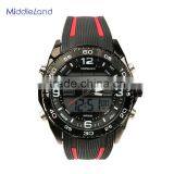 Hot-selling MIDDLELAND Promotional Custom Silicone Multi-function Sports Man Wrist Watch Stainless Steel Case thumbnail-3