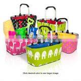 2016 14oz. Vinyl Coated Fabric Collapsible Market Basket With Printed Canvas Outside thumbnail-1