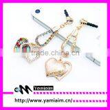 Charm Dust-proof Ear Cap 3.5mm Rhinestone Plug For IPhone 3G 3Gs 4G 4S FC14