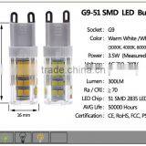 New Design SMD 2835 G9 AC 110/220V 3.5w LED Corn Bulb Light thumbnail-6