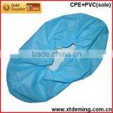 Blue Disposable PVC Overshoes With Elastic in FDA,CE,ISO13485 Standard thumbnail-1