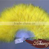 Natural Craft Marabou Turkey Feather Large Hand Fans thumbnail-1