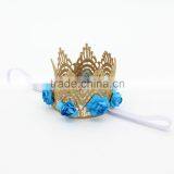 Hot-sales Kids Large Crown Headband Colorful Crown Flower Headband Wh-1795 thumbnail-2