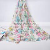 2016 High Quality WOMAN SCARF Cotton Voile Scarves Solid Warm Autumn and Winter Scarf Shawl Elephant Printed Supplier's Choice thumbnail-6