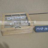 Shabby Chic Wooden Sundries Storage Box With Glasses Cover