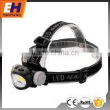 2016 Hot Sell COB Head Lamp With Adjustable Focal Distance, Function of High-Low-Strobe, Comfortable Head Strap