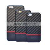Carbon Fiber Leather Protective Case for IPhone 6S - Black thumbnail-1