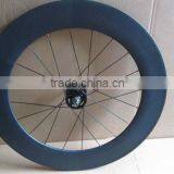 Carbon Bicycle Wheel With Hubs and Clincher 88mm Superlight Carbon Fixed Gear Front Tubular Wheel Set Basalt Braking thumbnail-2