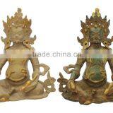 Brass Sitting Kuber Pair 10"