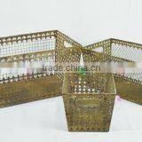 Shabby Chic Wire Storage Basket for Garden Planter