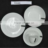 Coupe Shape Porcelain Dinner Plate/whiteware