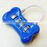 Popular Style Bone Type Security Combination Lock of Diverse Colors thumbnail-1