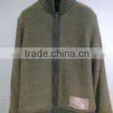 Custom Knitted Sweater Long Sleeve Men's Sweater With Zipper