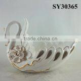 Home Decoration White Ceramic Fish thumbnail-6