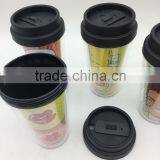 Best Sale Double Wall Paper Insert Replaceable Platic Bottle Coffee Cuo Starbucks Mug thumbnail-3