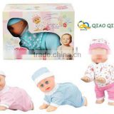 10 inch lovely B/O crawling and laugh baby doll