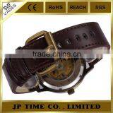 New Retro Skeleton Automatic Mechanical Vintage Leather Copper Wrist Watch thumbnail-6