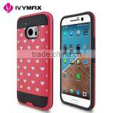 Beautiful Love Heart Pattern Design Brushed Texture pc Matte Phone Case for HTC M10 Phone Accessories Supplier's Choice thumbnail-6