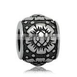 Sunflower Pattern Antique Tone And Gold Plated Stainless Steel Big Hole European Charm Beads Jewelry Accessory SEB-LG102 thumbnail-2