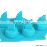 5 Cavity Silicone Drink Ice Tray Cool Shark Fin Shape Ice Cube Tray Freeze Mold Ice Maker Mold thumbnail-5
