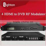 HDMI Encoder Modulator CATV Modulator RF MPEG4/AVC H.264 to ethernet DVB-C/DVB-T 4HDMI/SDI