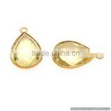 The Gopali Jewellers Handmade Lemon Hydro Gemstone Connector Gold Plating Connector thumbnail-1