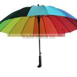 New Fashion 16k Rainbow High Uality Long Handle Straight Umbrella thumbnail-4
