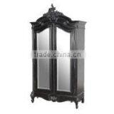 Moulin Noir 2 Mirror Doors Black Disstressed thumbnail-1