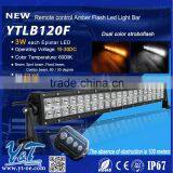 120w wholesale 21.5 INCH led strobe flashing lights white and amber two color changing led light bar