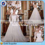 New Fashion Simple Casual Short Sleeve Bridal Wedding Dress thumbnail-1