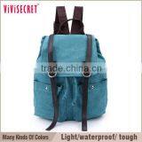 Vivisecret China Wholesale Canvas Leather Backpack, Fashion Leisure Satchel Rucksack for Boys thumbnail-1