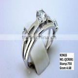2013 new design 925 sterling silver ring with cz QCR081