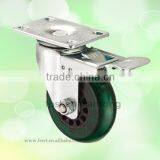 4 Inch Green PVC Wheel Top Plate Small Caster For Furniture thumbnail-2