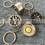 New Arrival Auto Parts Wheel Rim Hub Metal Keychain