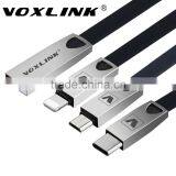 Voxlink 2017 New 5V 1A Zinc Alloy Flat Fast Charging Data Sync Usb Cable for IPhone 6 6s Plus 5s 5 IPad Mini/Samsung/HTC thumbnail-6