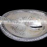 Corporate and Promotional Gift, Wedding and Return Gift Silver Plated Bowl With Spoon thumbnail-1