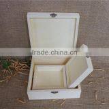 Square Unfinished Decor Wooden Toy Box Wholesale thumbnail-3