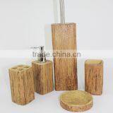 EA0178 Wooden Brown Bathroom Fitting 5 Pcs thumbnail-1