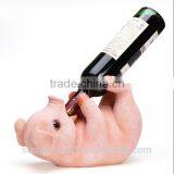 Resin Pig Shaped Funny Animal Wine Bottle Holders