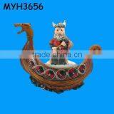 Polyresin Viking and Viking Ship Model thumbnail-1