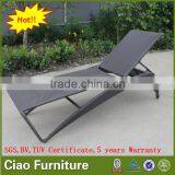 Outdoor Rattan Chaise Lounge Furntiure Beach Sun Lounger With Wheels thumbnail-1