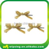 Natural Raffia Bow Tie With Elastic Loop For Gift Packaging