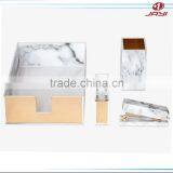 2017 Factory Wholesale Custom Acrylic Fancy Pen Holder Desktop Marble Pen Holder thumbnail-5
