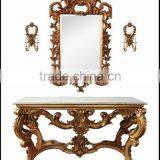 French Style Resin Console Table With Marble Top ME-0431-01 thumbnail-1