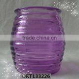 Purple Colored Glass Candle Holder thumbnail-1
