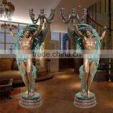 Bronze Foundry Home Decoration Bronze Lady Sculpture Lamps thumbnail-2