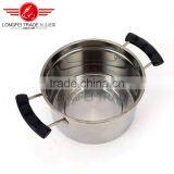 High Quality Stainless Steel Steamer Cooking Pot With Hollow Handles and Metal Lid thumbnail-5